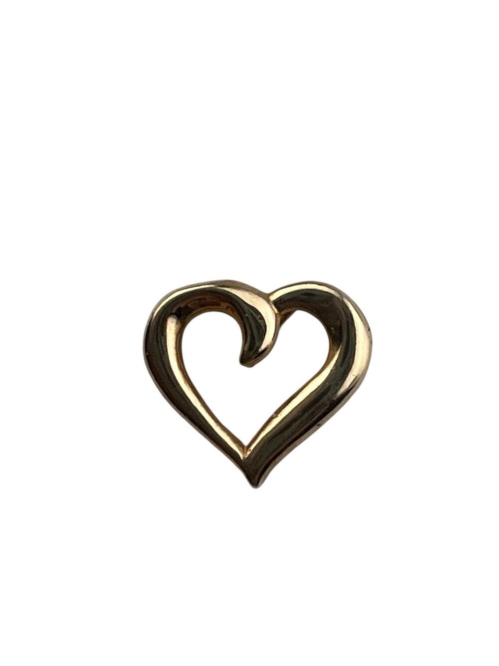 Michael Anthony MA 10K Yellow Gold Miniature Heart Pendant 3/8" 0.3g